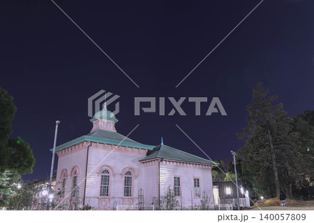 【神奈川県平塚市の名所】八幡山の洋館(夜景) 【神奈川県平塚市の名所】八幡山の洋館(夜景) 140057809