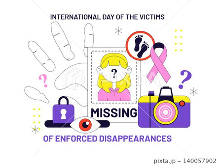 International Day of the Victims of Enforced Disappearances Vector Illustration Featuring Missing Persons Awareness, Human Rights and Remembrance International Day of the Victims of Enforced Disappearances Vector Illustration Featuring Missing Persons Awareness, Human Rights and Remembrance 140057902
