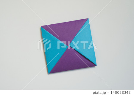 colorful origami paper	 140058342