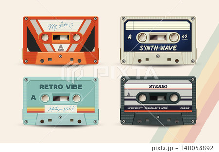Vintage Retro Audio Cassette Tapes Mixtape Collection Vintage Retro Audio Cassette Tapes Mixtape Collection 140058892