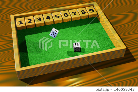 シャット・ザ・ボックス（Shut the Box）Jackpot Dice Game 140059345