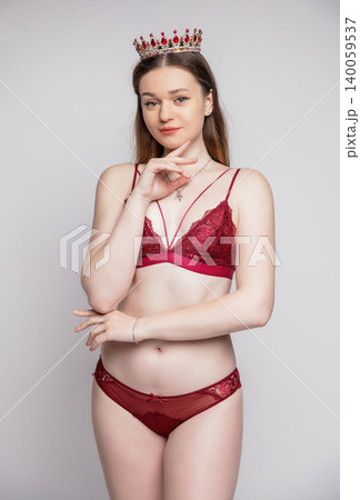 Portrait of a charming brunette Portrait of a charming brunette 140059537