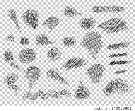 A set of hand-drawn swirling lines: monochrome, thin lines. A set of hand-drawn swirling lines: monochrome, thin lines. 140059901