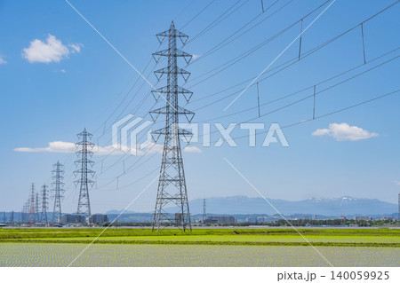 鉄塔　高圧鉄塔　送電線 140059925