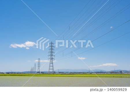 鉄塔　高圧鉄塔　送電線 140059929