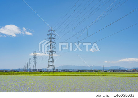 鉄塔　高圧鉄塔　送電線 140059933