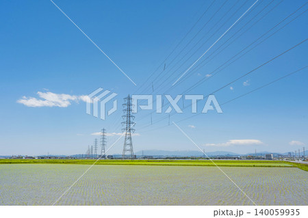 鉄塔　高圧鉄塔　送電線 140059935
