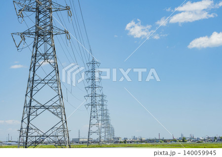 鉄塔　高圧鉄塔　送電線 140059945