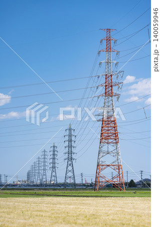 鉄塔　高圧鉄塔　送電線 140059946