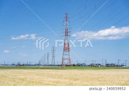 鉄塔　高圧鉄塔　送電線 140059952