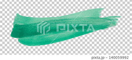 green brush isolated on transparent background green watercolor green brush isolated on transparent background green watercolor 140059992