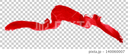 red brush isolated on transparent background red watercolor 140060007