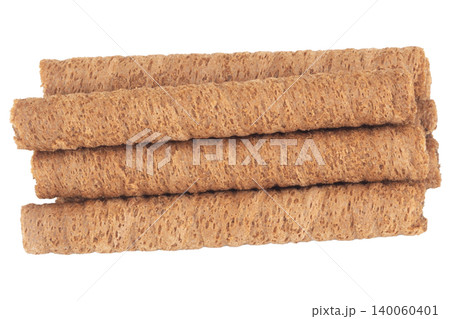 Chocolate cylinder rolled dark isolated on white background Chocolate cylinder rolled dark isolated on white background 140060401