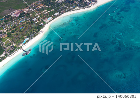 The beautiful tropical Island of Zanzibar aerial view. sea in Zanzibar beach, Tanzania. The beautiful tropical Island of Zanzibar aerial view. sea in Zanzibar beach, Tanzania. 140060803