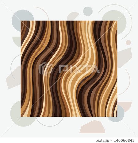 Abstract Wood Grain Background with Brown Organic Wavy Lines Flat Vector Texture Abstract Wood Grain Background with Brown Organic Wavy Lines Flat Vector Texture 140060843