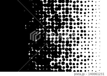 Black hexagon halftone geometric gradient background Black hexagon halftone geometric gradient background 140061231