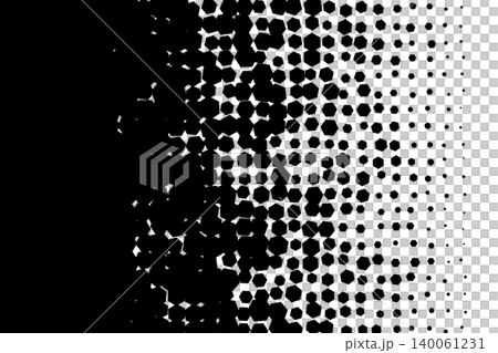 Black hexagon halftone geometric gradient background Black hexagon halftone geometric gradient background 140061231