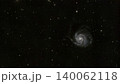 Cosmic spiral galaxy Pinwheel Galaxy M101 shines with bright stars across the vast deep space at night. 140062118