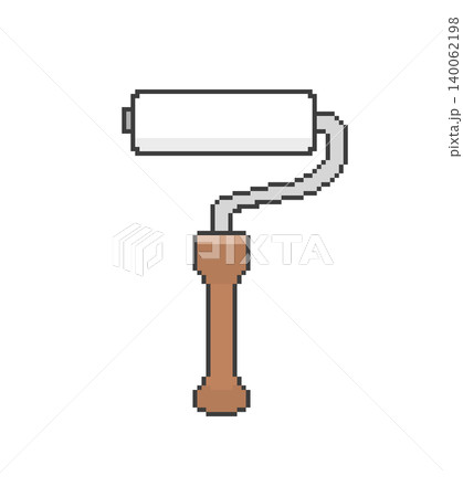 ペイントローラー_ドット絵(白) ペイントローラー_ドット絵(白) 140062198