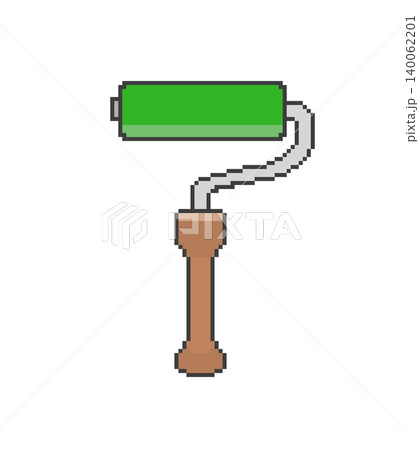 ペイントローラー_ドット絵(緑) ペイントローラー_ドット絵(緑) 140062201