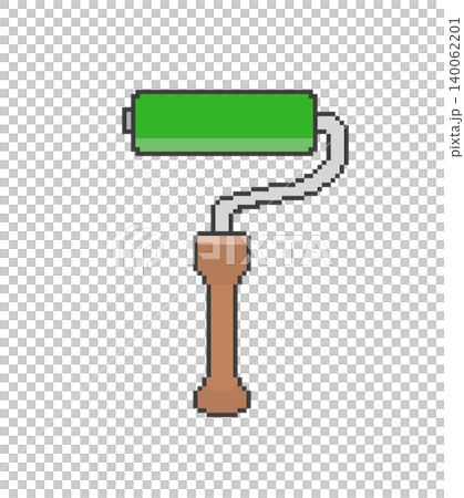 ペイントローラー_ドット絵(緑) ペイントローラー_ドット絵(緑) 140062201