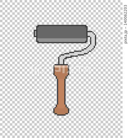 ペイントローラー_ドット絵(黒) ペイントローラー_ドット絵(黒) 140062203