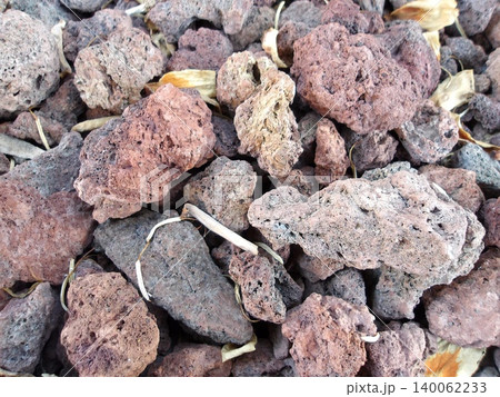 Red volcanic rock texture. 140062233