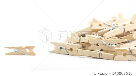 Wooden Cloth Pegs isolate on white background Wooden Cloth Pegs isolate on white background 140062519