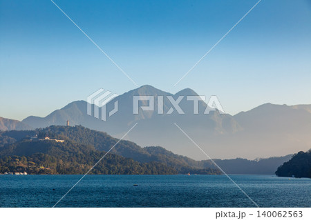 Sun Moon Lake mountain horizon in Taiwan 140062563