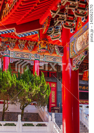 Wen Wu Temple colonnade at Sun Moon Lake Wen Wu Temple colonnade at Sun Moon Lake 140062570