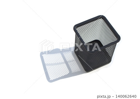 Close up black disc box  on white background 140062640