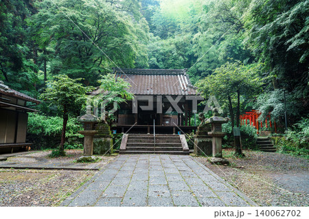 緑の静かな参道　椎尾神社 140062702
