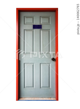 Old door isolated on white background 140062765
