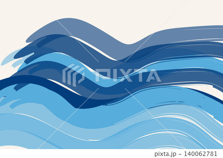 waves on the white background 140062781