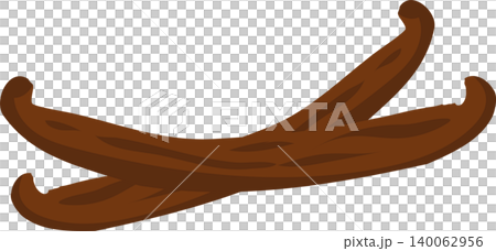 Vanilla Pods Aromatic Spice and Baking Ingredient Flat Illustration. Vanilla Bean Natural Flavor Food Ingredient Vanilla Pods Aromatic Spice and Baking Ingredient Flat Illustration. Vanilla Bean Natural Flavor Food Ingredient 140062956