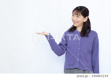 紹介をしている女性 140063234