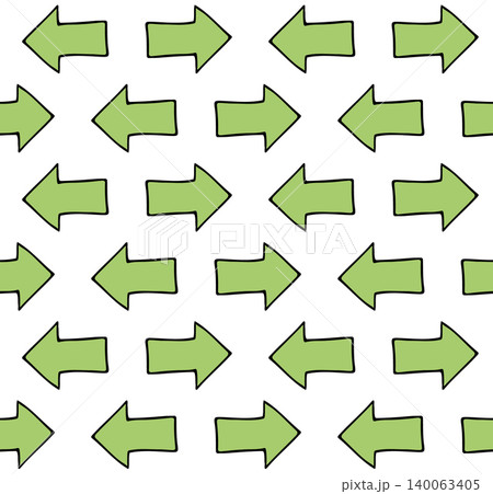 Vector seamless pattern of hand drawn arrow Vector seamless pattern of hand drawn arrow 140063405