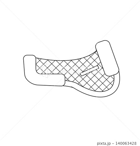 Vector flat horse riding saddle pad Vector flat horse riding saddle pad 140063428