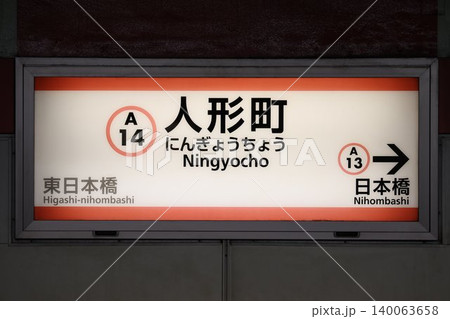 人形町駅 駅名標 人形町駅 駅名標 140063658
