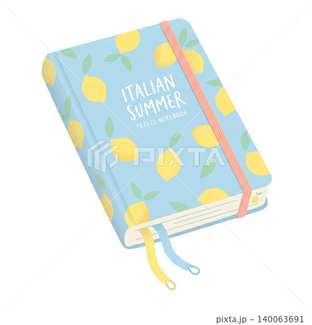 Italian Summer Travel Notebook Isolated on Transparent Background Italian Summer Travel Notebook Isolated on Transparent Background 140063691