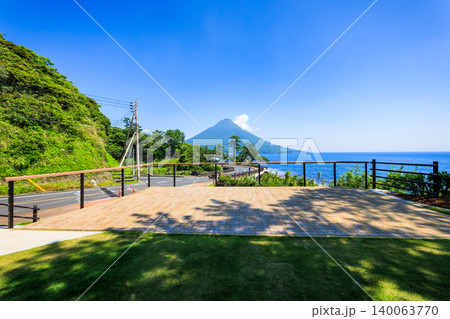 瀬平公園から望む開聞岳 鹿児島県南九州市 瀬平公園から望む開聞岳 鹿児島県南九州市 140063770