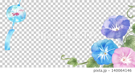 水彩牽牛花畫框 140064146