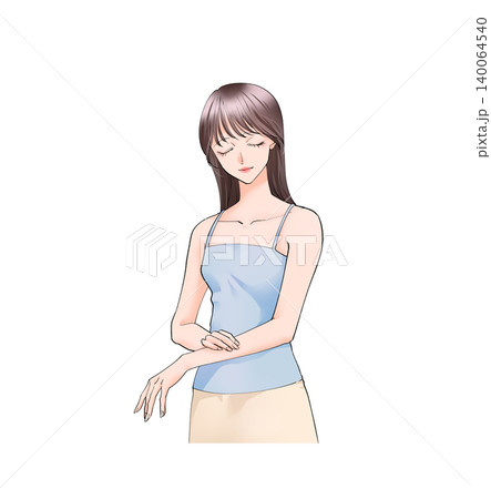 クリームを塗る女性 クリームを塗る女性 140064540