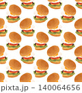 たくさんのハンバーガーのパターン 140064656