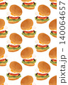 たくさんのハンバーガーのパターン 140064657