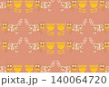 Beige Cats Seamless Vector Pattern. Beige Cats Seamless Vector Pattern. 140064720