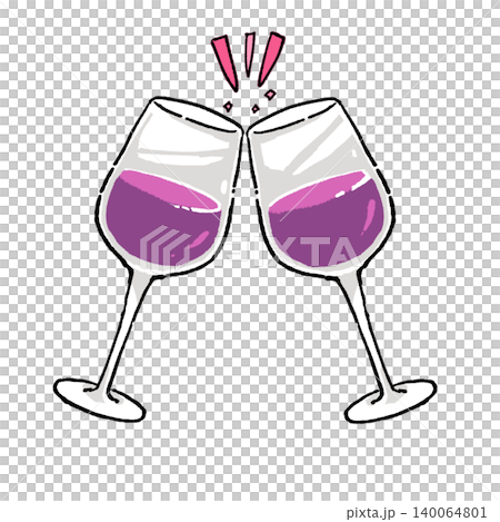 乾杯插圖[酒杯] 140064801