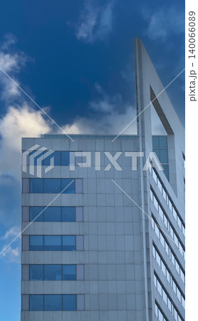 Modern Office Building with Triangular Architectural Frame 140066089