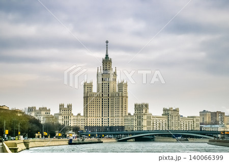 View on skyscraper in Moscow 140066399