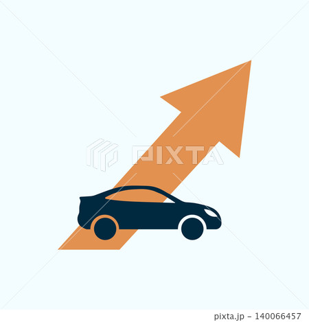 Car accelerating concept with upward arrow acceleration transportation Car accelerating concept with upward arrow acceleration transportation 140066457